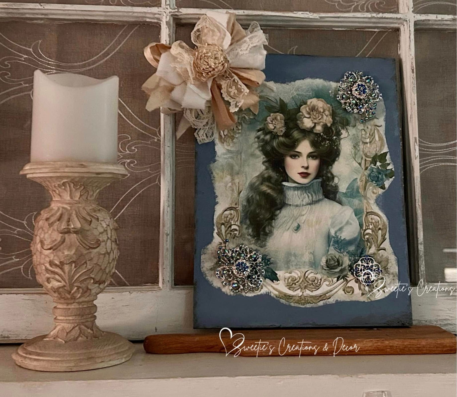 DDD DIY Crafted By Sweeties Creations and Decor Winter Lady Shelf Decor