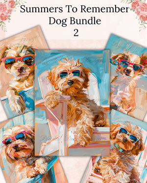 Sun, Sand, Shore: Summers To Remember (Dog Bundle 2) Z076-Decoupage Paper
