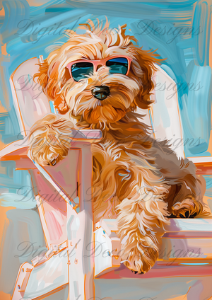 Sun, Sand, Shore: Summers To Remember (Dog Bundle 2) Z076-Decoupage Paper