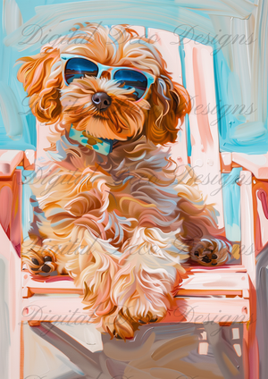 Sun, Sand, Shore: Summers To Remember (Dog Bundle 2) Z076-Decoupage Paper