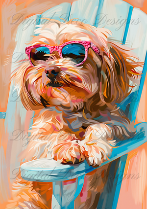 Sun, Sand, Shore: Summers To Remember (Dog Bundle 2) Z076-Decoupage Paper