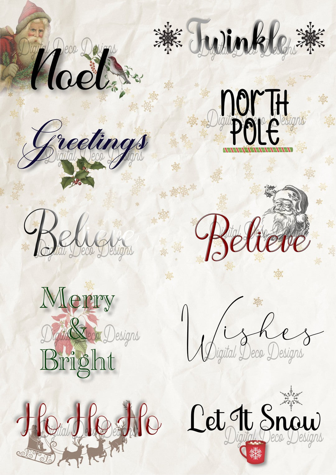 Christmas Signage and Sentiments
