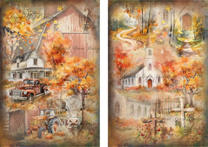 Hometown Duo Combo Minis (Prints Perks) (#C009)-Decoupage Paper