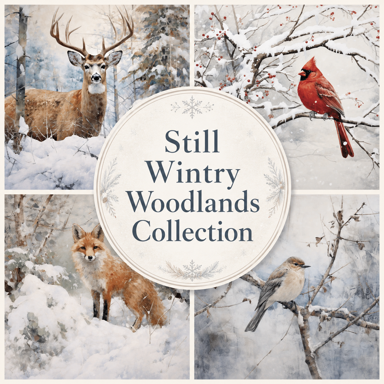 Still Wintry Woodlands