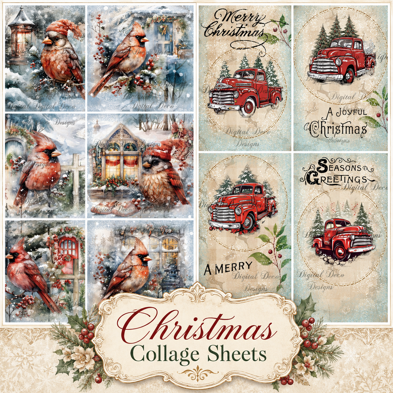 Christmas Collage Sheets