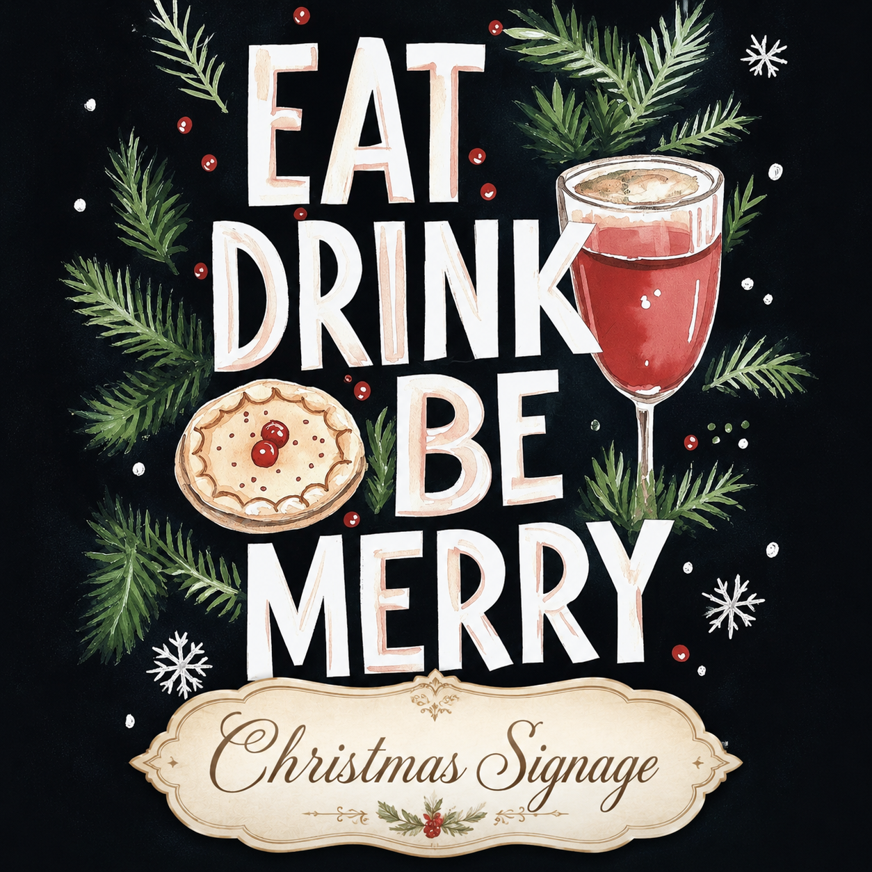 Christmas Signage and Sentiments