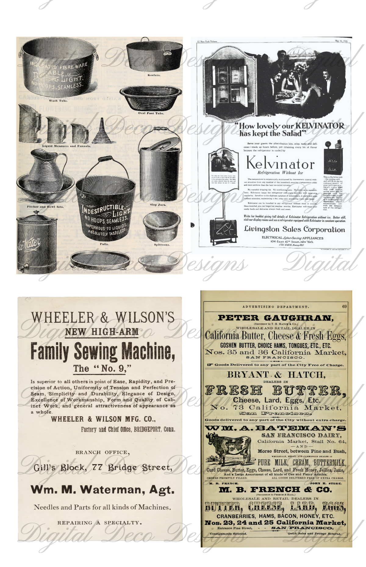 Vintage Ephemera Kit Farm and Garden-Decoupage Paper