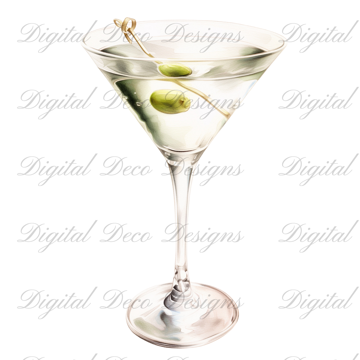 Cinco De Mayo Summer Cocktails Clip Art N056 (Digital Download Only)-Decoupage Paper