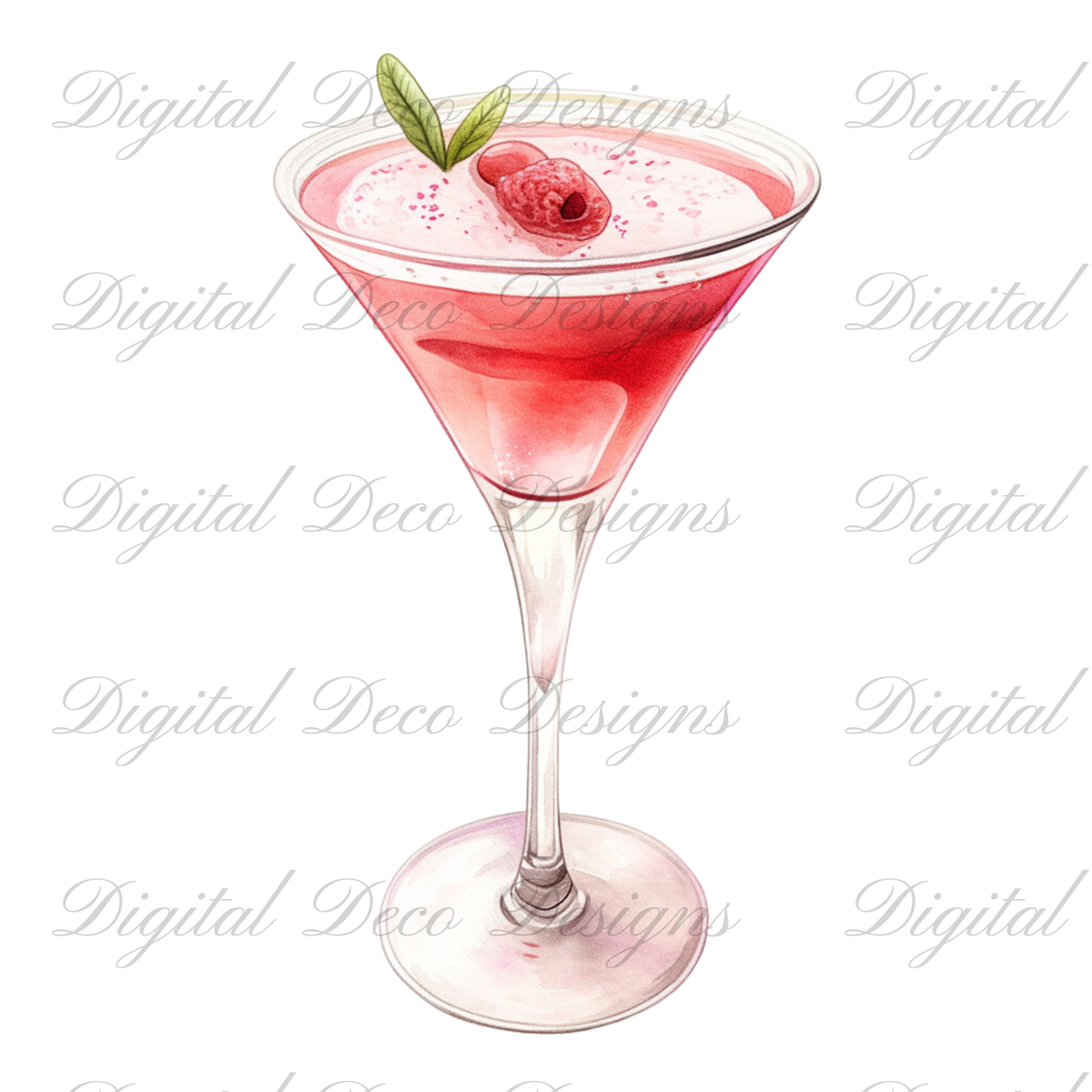 Cinco De Mayo Summer Cocktails Clip Art N056 (Digital Download Only)-Decoupage Paper