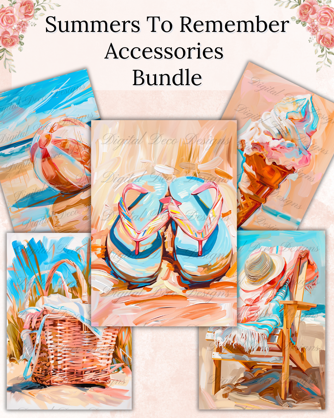 Sun, Sand, Shore: Summers To Remember (Accessories Bundle) Z081-Decoupage Paper
