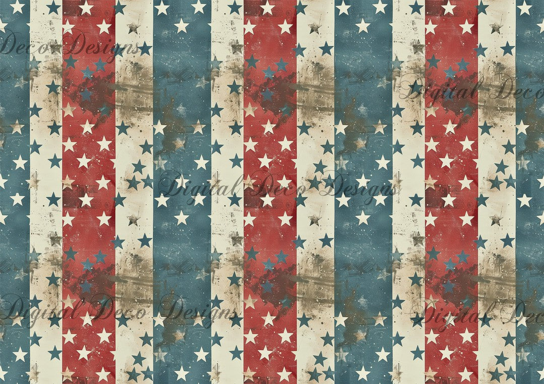 American Grunge Pattern 1 (#F062)-Digital Deco Designs