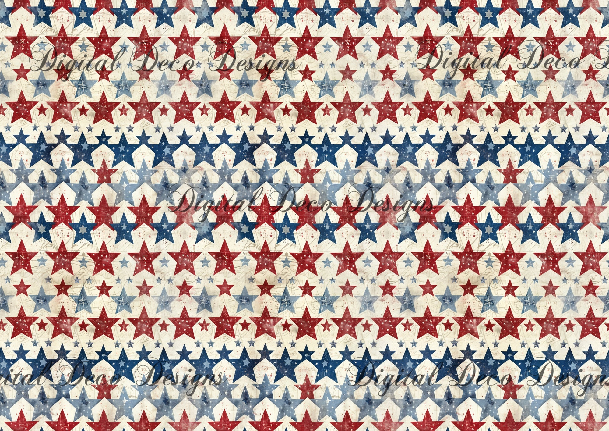 American Grunge Pattern 2 A3 Sized (Print Only) (#F063)