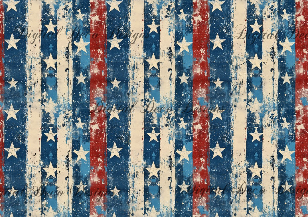American Grunge Pattern 3 (#F064)-Digital Deco Designs