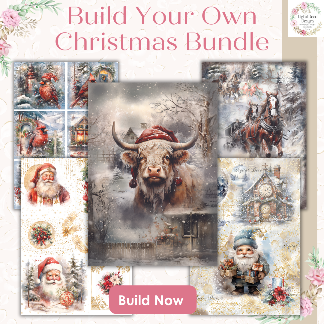 Build Your Own Christmas Bundle-BYOB-Decoupage Paper