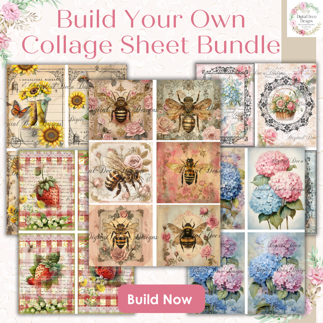 Build Your Own Collage Sheet Bundle-BYOB-Decoupage Paper