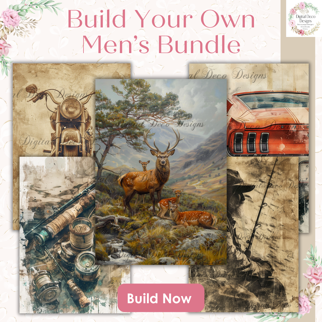 Build Your Own Men's Bundle-BYOB-Decoupage Paper