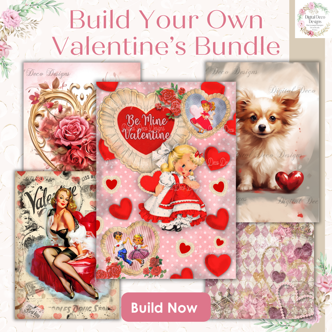 Build Your Own Valentines Day Bundle-BYOB-Decoupage Paper