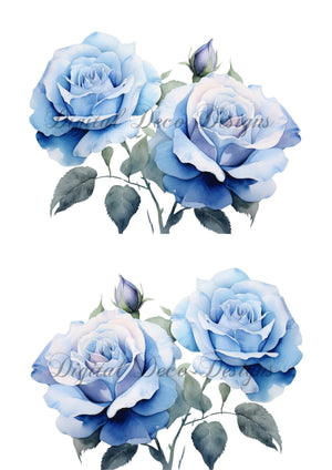 Blue Rose Bouquets Bundle (Print Only) (#Z010)