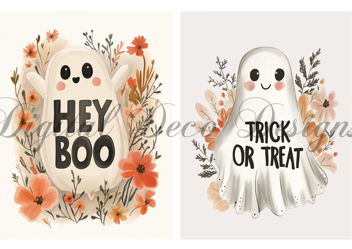 Boho Ghosts Combo (#I071)-Digital Deco Designs