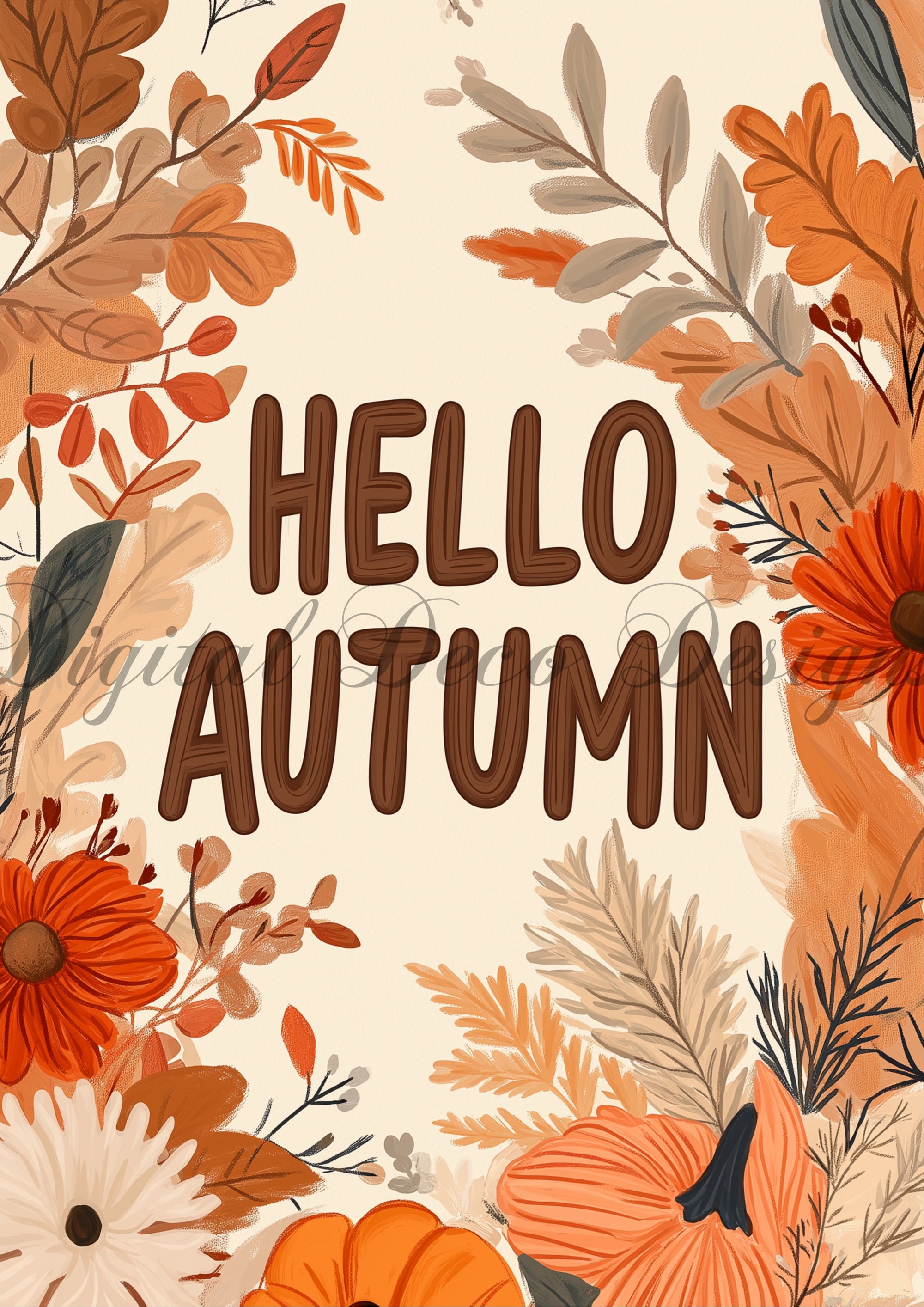 Boho Hello Autumn (#I089)-Decoupage Paper