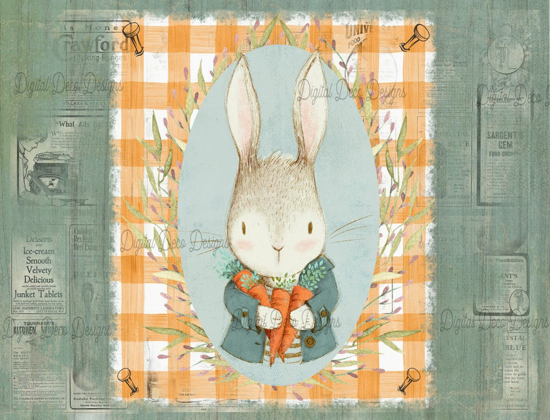 Carrot Pickin' (#A072)-Decoupage Paper