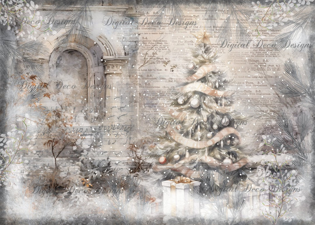 Christmas Blizzard 1 (#A083)-Digital Deco Designs