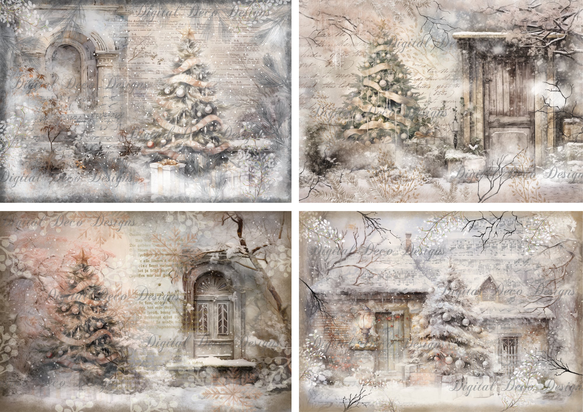 Christmas Blizzard Collage Sheet (#A087)
