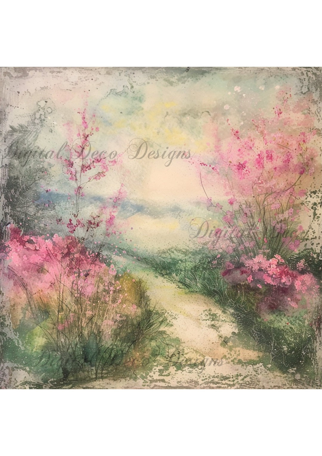 Colorful Landscape 1 (Exclusive Members Designs) (#G037)-Decoupage Paper