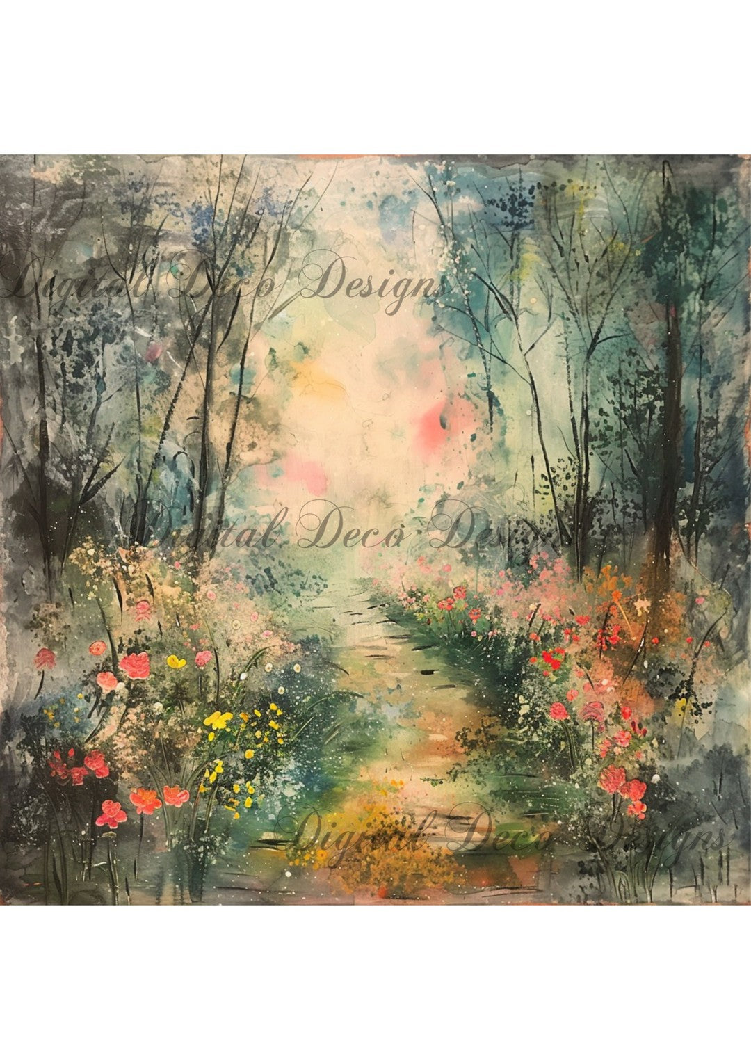 Colorful Landscape 3 (Exclusive Members Designs) (#G035)-Decoupage Paper