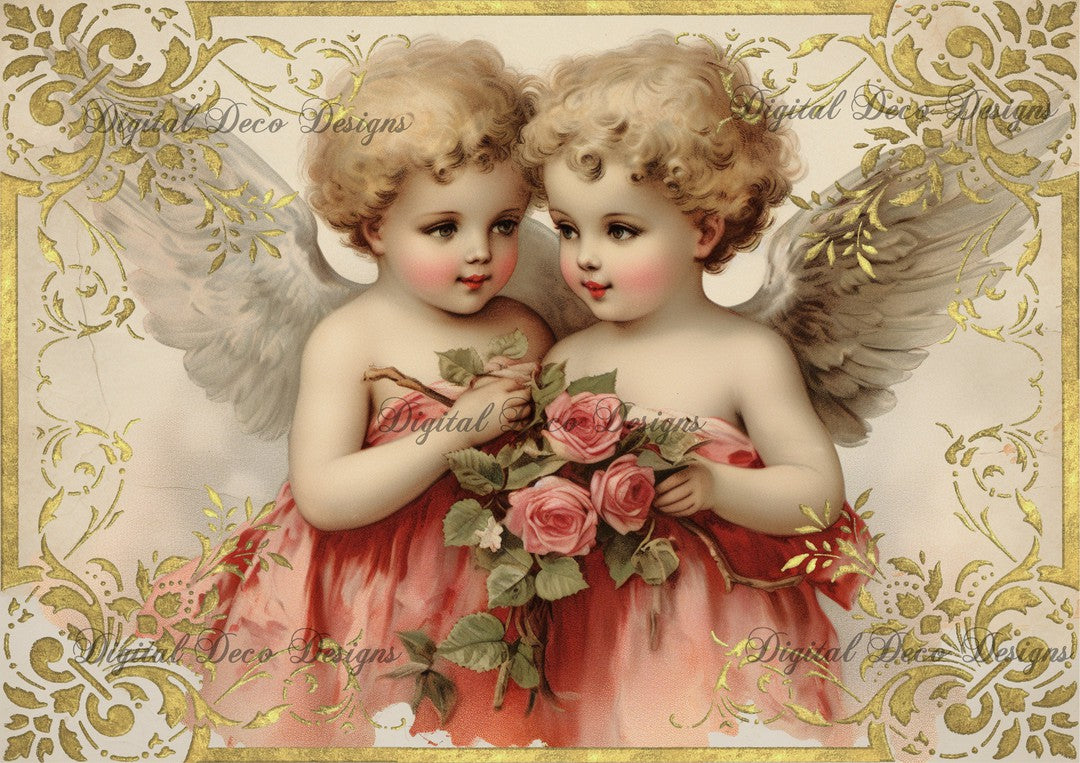 Cupid Amour 4 (#B021)-Decoupage Paper