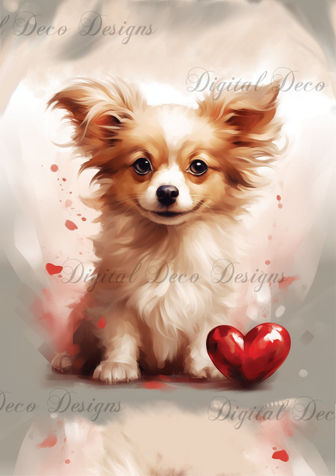 Love A Fluffy Chihuahua (#C047)-Digital Deco Designs