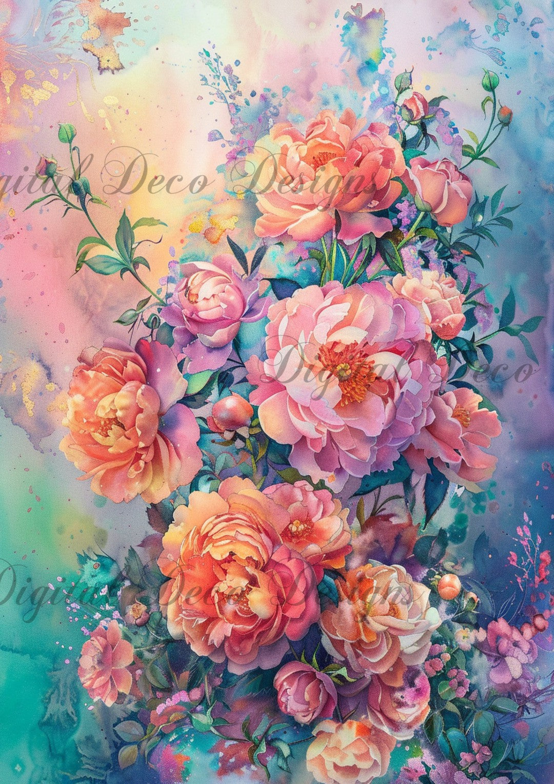 Florrals Fluorescent Florals - Digital Deco Designs