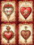 Lost Love Victorian Hearts In Frames Collage Sheet (Membership Download) (#C045)