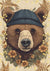 Hello Autumn Brown Bear (#H095)-Decoupage Paper