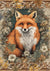 Hello Autumn Fox 1 (#H081)-Decoupage Paper