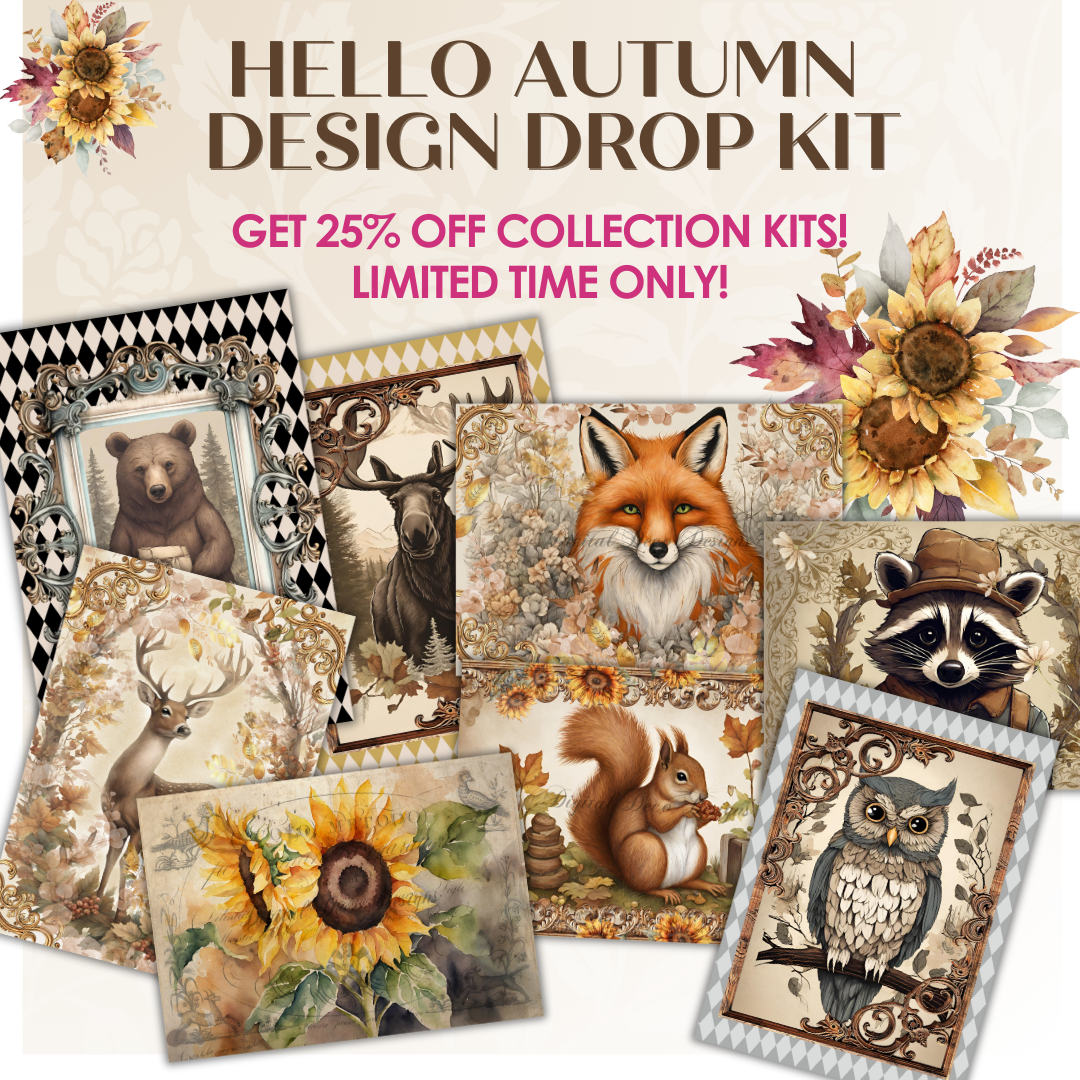 2024 Fall Design Drop Special "Hello Autumn" Collection Kit-Decoupage Paper