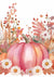 Hello Autumn Pink Pumpkin Foliage (#H100)-Decoupage Paper