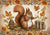 Hello Autumn Squirrel 1 (#H085)-Decoupage Paper