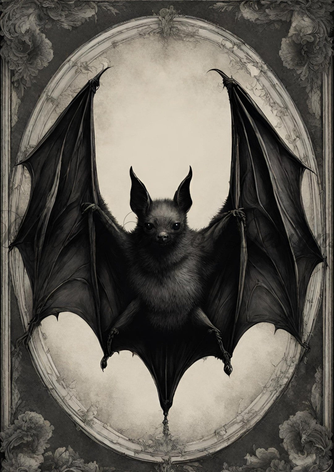 Hello Halloween Bat 1 (#I009)-Decoupage Paper