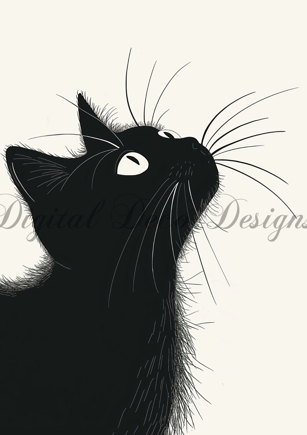 Hello Halloween Black Cat (#I057)-Digital Deco Designs