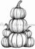 Hello Halloween Black and White Pumpkin Stack (#I055)-Decoupage Paper