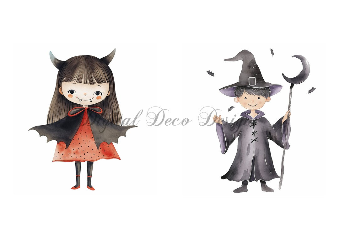 Hello Halloween Cartoon Characters Combo 2 (#I041)-Digital Deco Designs