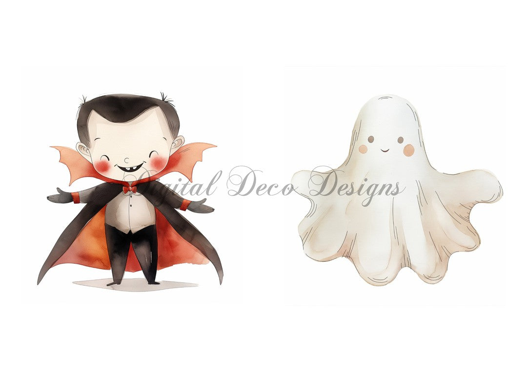 Hello Halloween Cartoon Characters Combo 6 (#I045)-Digital Deco Designs