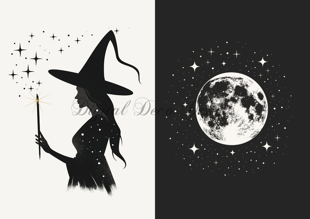 Hello Halloween Celestial Cartoon Combo (#I046)-Digital Deco Designs