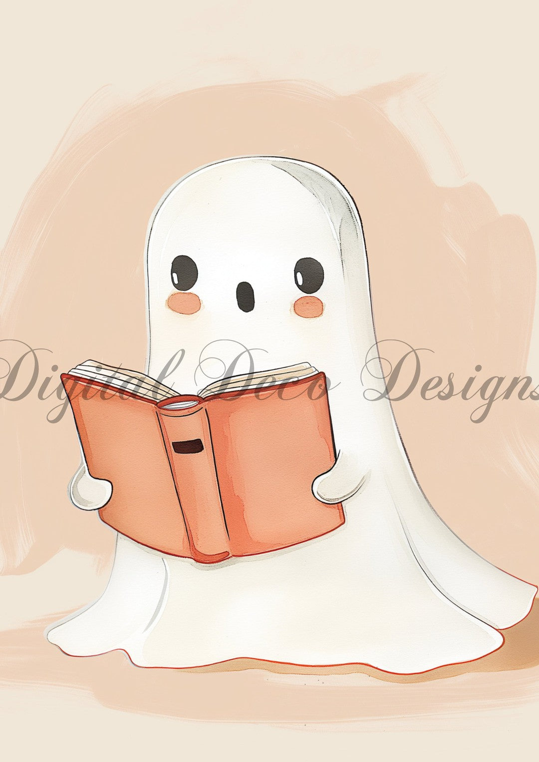 Hello Halloween Cute Ghost (#I054)-Digital Deco Designs