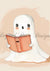 Hello Halloween Cute Ghost (#I054)-Decoupage Paper