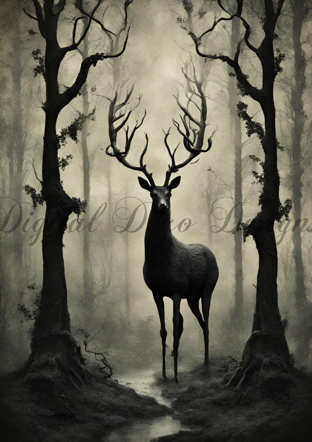 Hello Halloween Eery Deer (#I061)-Digital Deco Designs