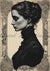 Hello Halloween Goth Woman 5 (#I020)-Decoupage Paper