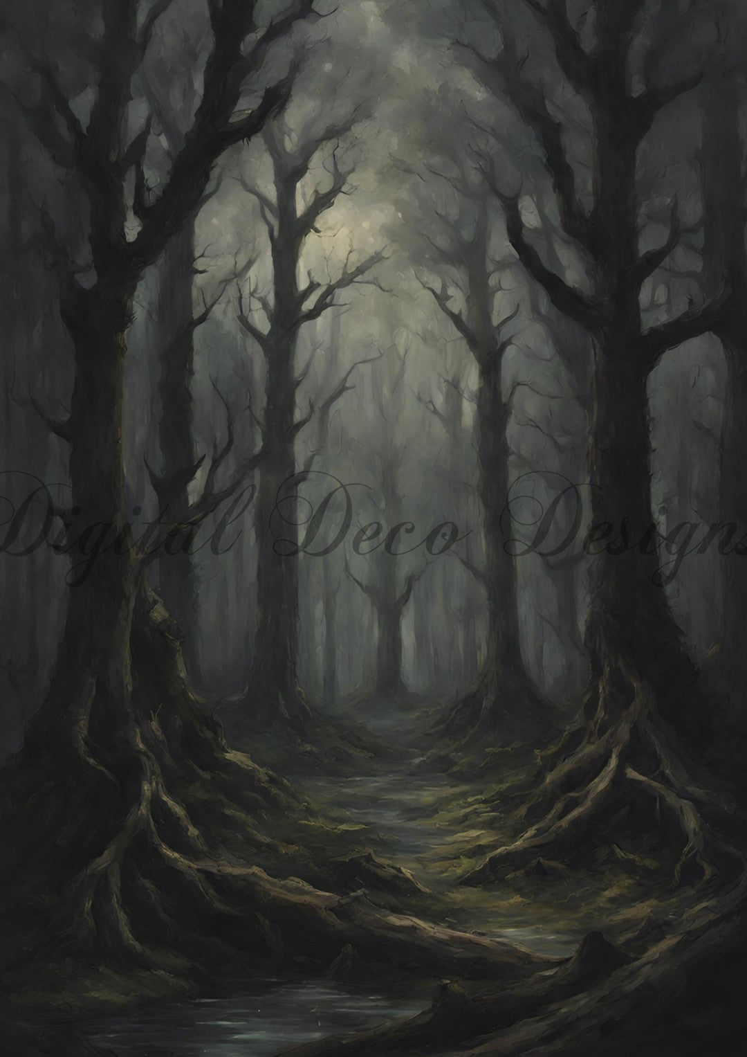 Hello Halloween Haunted Forrest 2 (#I031)-Digital Deco Designs