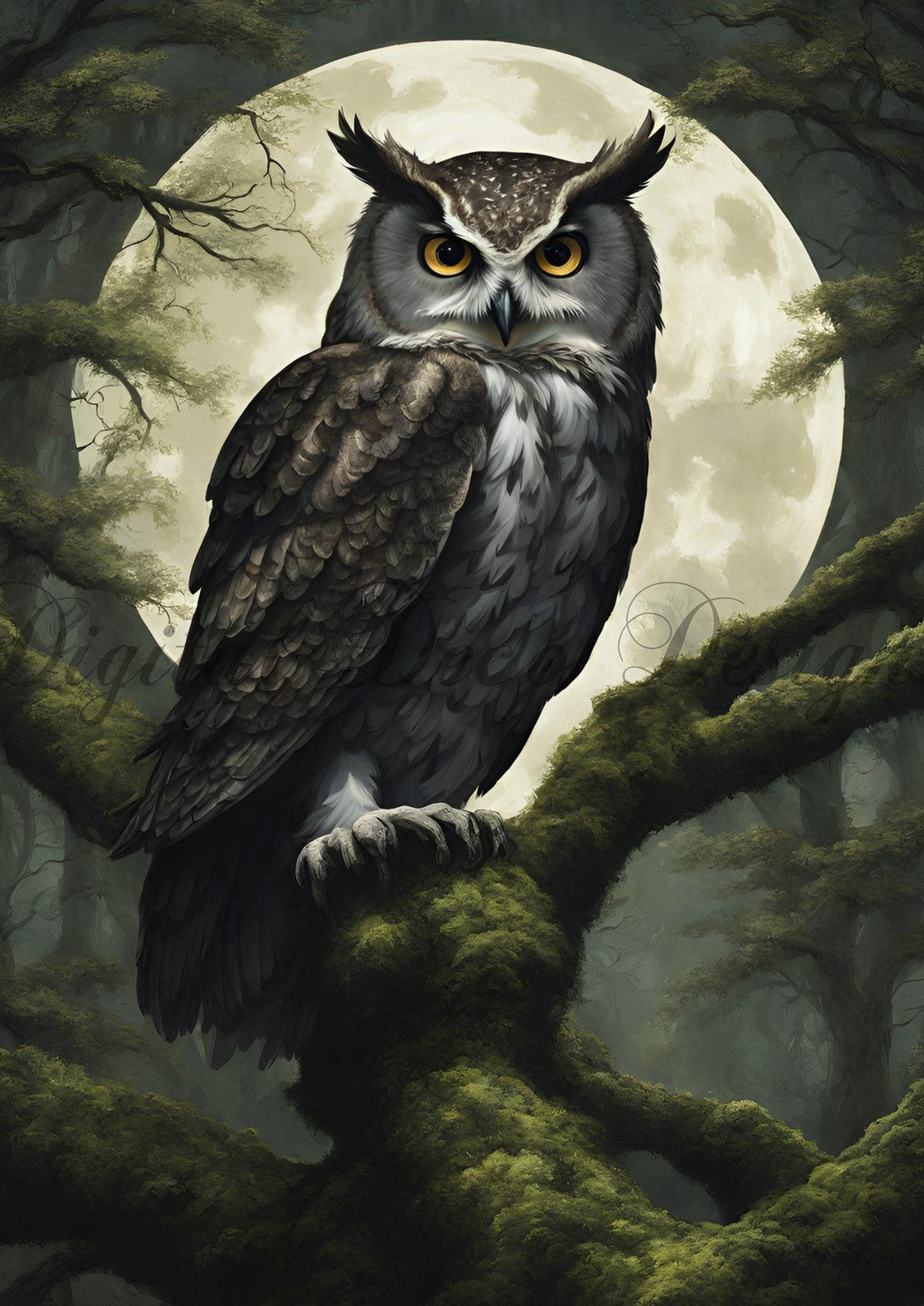 Hello Halloween Owl (#I033)-Digital Deco Designs